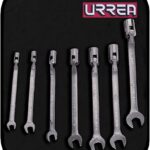1270HF  12-Pt Flex Head Socket Wrench Set -7PC Flex Head Comb Wrench Set w/ Socket Box End & Fixed Open End