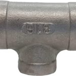 Class 150 Reducer Connector Adapter  AF Hydro SS316 RedTee Pipe Fitting, 1 1/2''NPT x 1 1/2''NPT x 1/2''NPT Female Thread, Pressure Rating up to 150 PSI,
