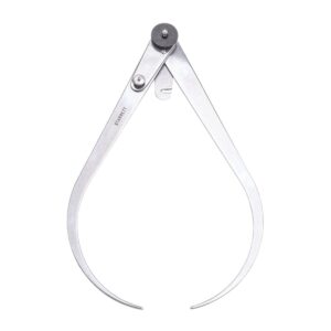 Caliper with High-Grade Steel Legs and Fine-Adjustment Screw for Fine Measurements - 12" Size and Approximate Capacity, Lock Joint Type, Flat Leg Style