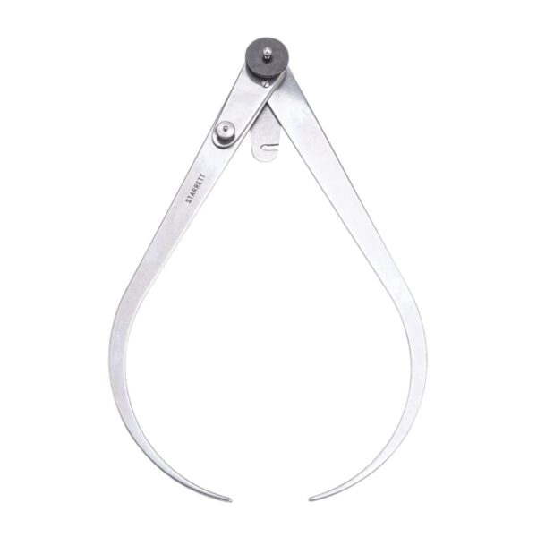Caliper with High-Grade Steel Legs and Fine-Adjustment Screw for Fine Measurements - 12" Size and Approximate Capacity, Lock Joint Type, Flat Leg Style