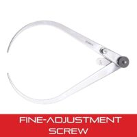 Caliper with High-Grade Steel Legs and Fine-Adjustment Screw for Fine Measurements - 12" Size and Approximate Capacity, Lock Joint Type, Flat Leg Style - Image 2