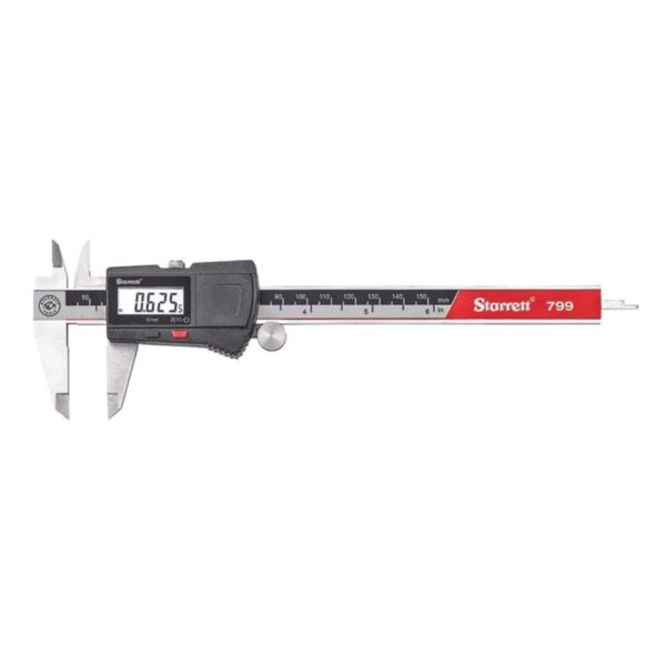 Stainless Steel Electronic Slide Caliper - 0-6" Range, .0005" Resolution, LCD Display, Fine Adjustment Thumb Wheel, in/mm Conversion