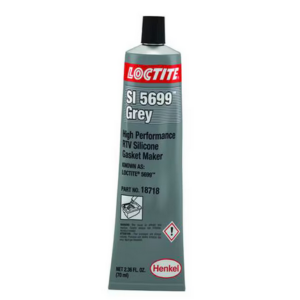 Oil and Water-Resistant, Noncorrosive RTV Gasket Maker, 70 mL, Gray, Temp Range