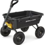 Gorilla Carts 7GCG-NF Heavy-Duty Poly Dump Garden Cart with No-Flat Tires, 7 Cubic Feet, 1200-Pound Capacity,