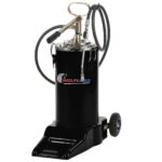 Wolflube Manual Grease Pump - Wheeled and with Bucket - 35 lbs Bucket Capacity